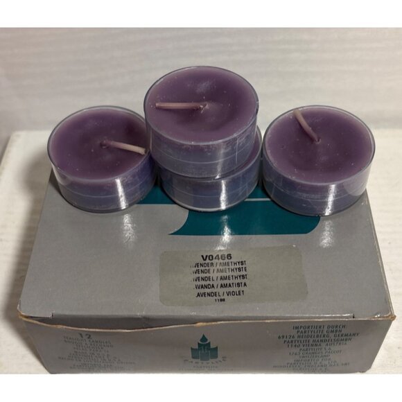 PartyLite Candles Tealight Candles Lavender Amethyst Vanilla Ivory and Purple RE - Picture 3 of 10